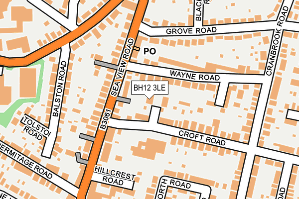 BH12 3LE map - OS OpenMap – Local (Ordnance Survey)