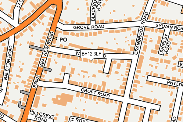 BH12 3LF map - OS OpenMap – Local (Ordnance Survey)
