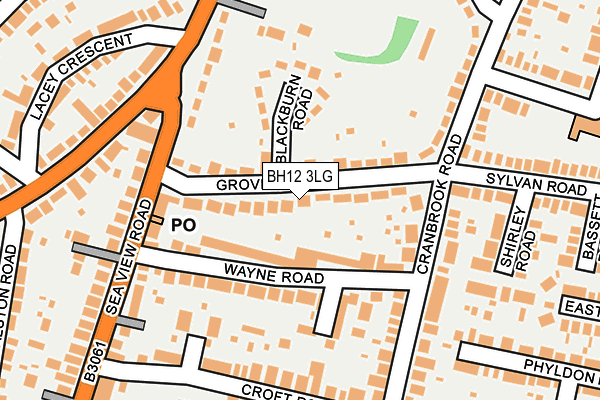 BH12 3LG map - OS OpenMap – Local (Ordnance Survey)