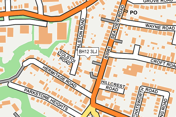 BH12 3LJ map - OS OpenMap – Local (Ordnance Survey)