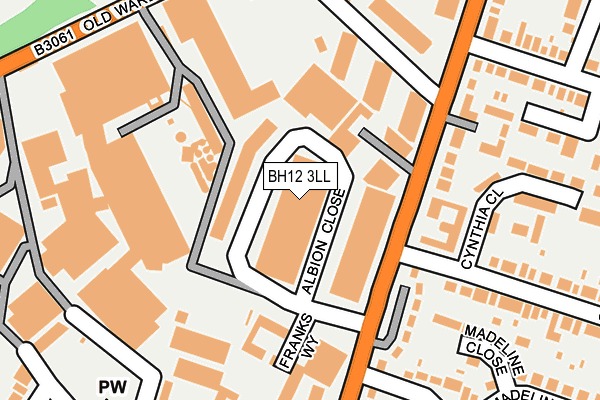 BH12 3LL map - OS OpenMap – Local (Ordnance Survey)