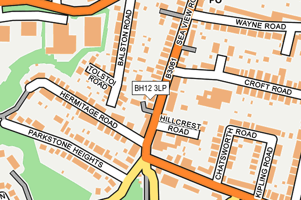 BH12 3LP map - OS OpenMap – Local (Ordnance Survey)