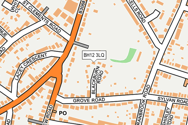 BH12 3LQ map - OS OpenMap – Local (Ordnance Survey)