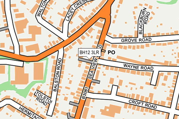 BH12 3LR map - OS OpenMap – Local (Ordnance Survey)