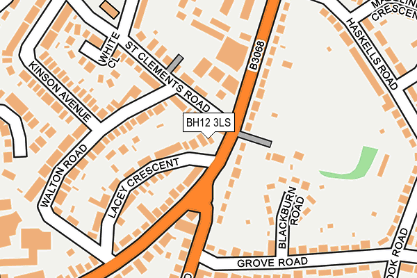 BH12 3LS map - OS OpenMap – Local (Ordnance Survey)