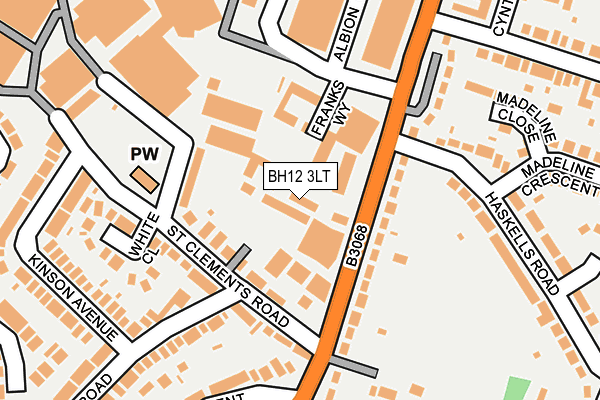 BH12 3LT map - OS OpenMap – Local (Ordnance Survey)