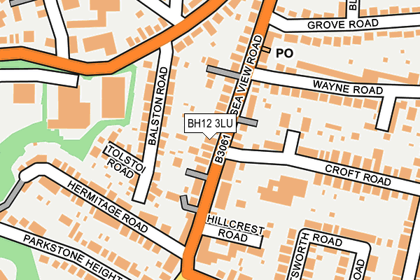 BH12 3LU map - OS OpenMap – Local (Ordnance Survey)