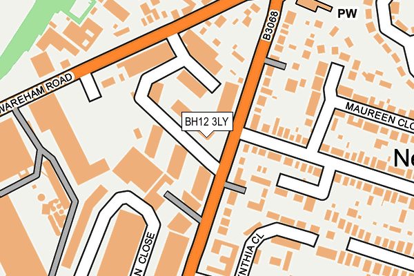 BH12 3LY map - OS OpenMap – Local (Ordnance Survey)
