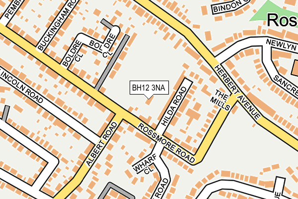 BH12 3NA map - OS OpenMap – Local (Ordnance Survey)