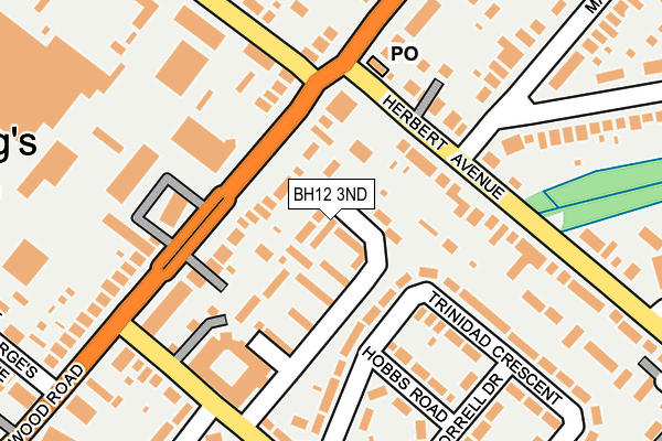 BH12 3ND map - OS OpenMap – Local (Ordnance Survey)