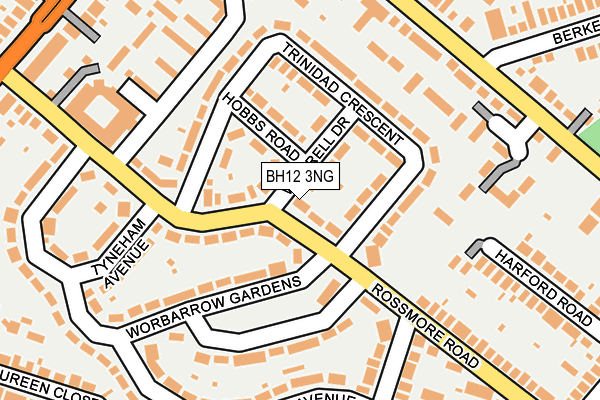 BH12 3NG map - OS OpenMap – Local (Ordnance Survey)