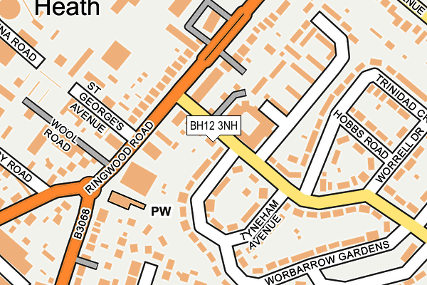 BH12 3NH map - OS OpenMap – Local (Ordnance Survey)