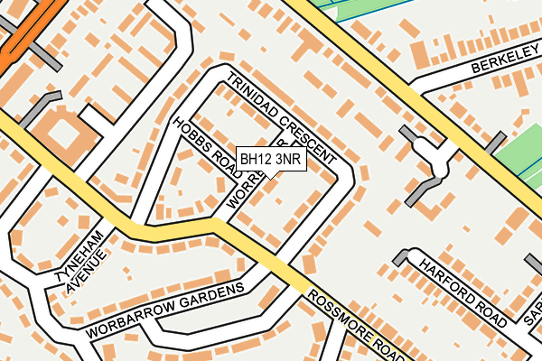 BH12 3NR map - OS OpenMap – Local (Ordnance Survey)