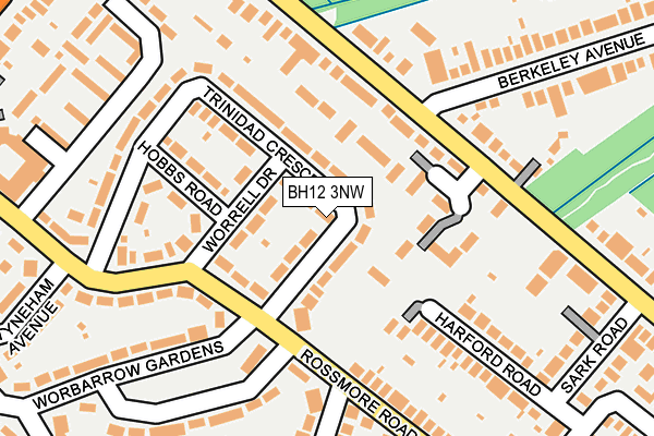BH12 3NW map - OS OpenMap – Local (Ordnance Survey)
