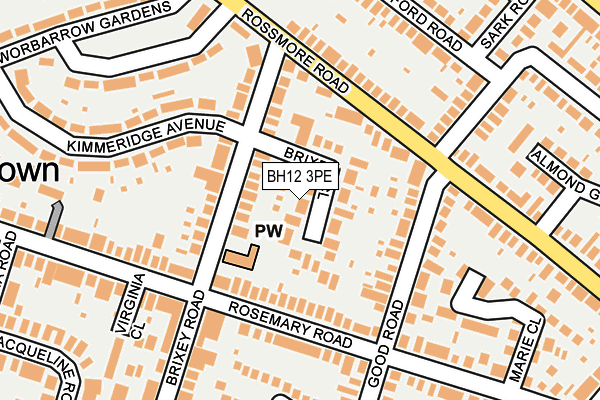 BH12 3PE map - OS OpenMap – Local (Ordnance Survey)