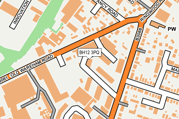 BH12 3PQ map - OS OpenMap – Local (Ordnance Survey)
