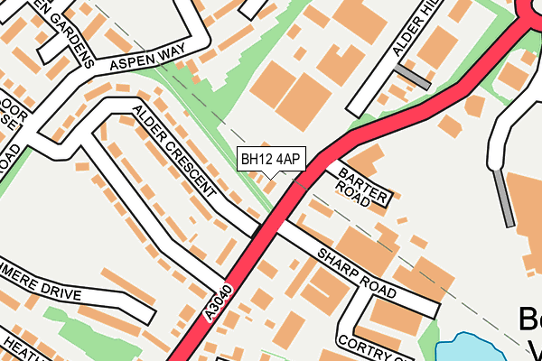 BH12 4AP map - OS OpenMap – Local (Ordnance Survey)