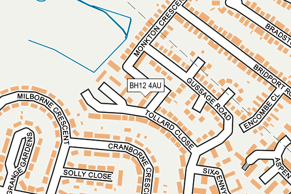BH12 4AU map - OS OpenMap – Local (Ordnance Survey)