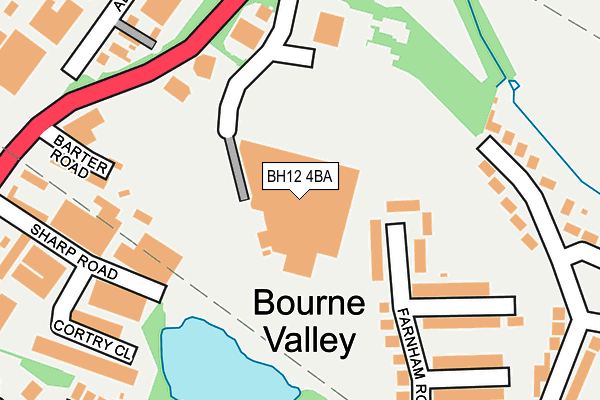 BH12 4BA map - OS OpenMap – Local (Ordnance Survey)