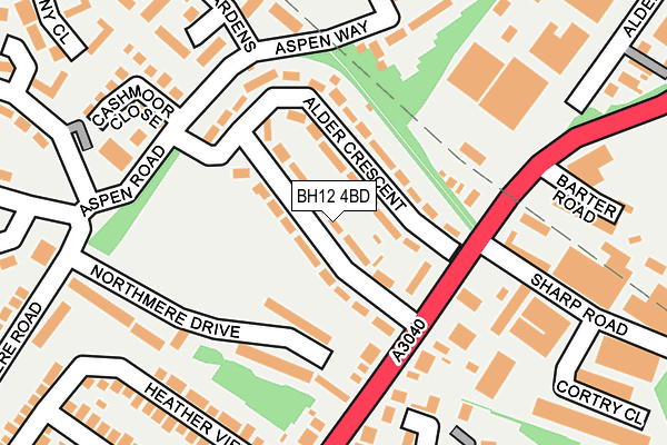 BH12 4BD map - OS OpenMap – Local (Ordnance Survey)