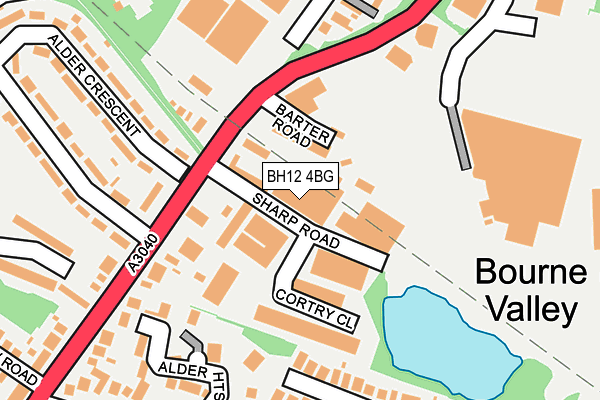 BH12 4BG map - OS OpenMap – Local (Ordnance Survey)
