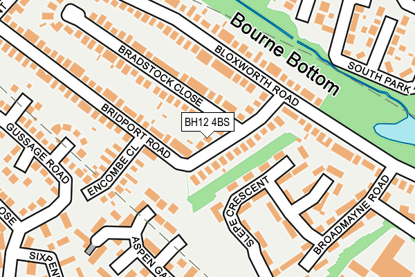 BH12 4BS map - OS OpenMap – Local (Ordnance Survey)