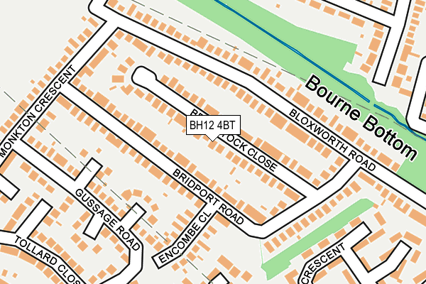 BH12 4BT map - OS OpenMap – Local (Ordnance Survey)