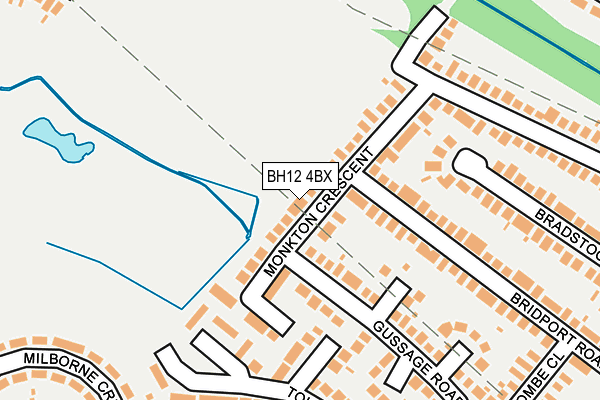 BH12 4BX map - OS OpenMap – Local (Ordnance Survey)