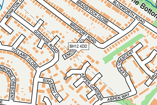 BH12 4DD map - OS OpenMap – Local (Ordnance Survey)