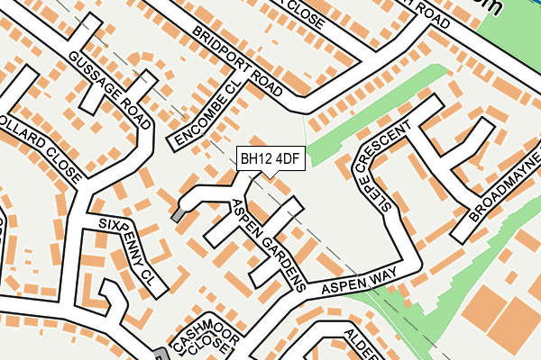 BH12 4DF map - OS OpenMap – Local (Ordnance Survey)
