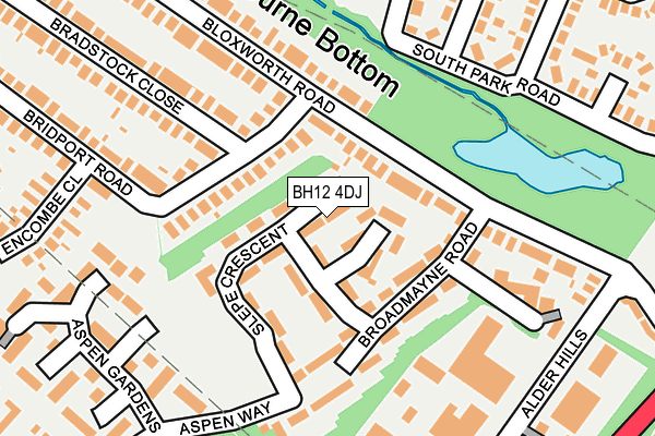 BH12 4DJ map - OS OpenMap – Local (Ordnance Survey)