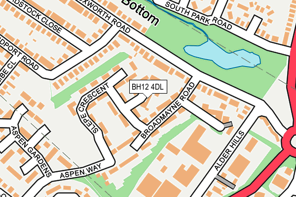 BH12 4DL map - OS OpenMap – Local (Ordnance Survey)