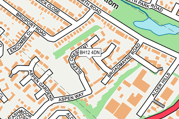 BH12 4DN map - OS OpenMap – Local (Ordnance Survey)