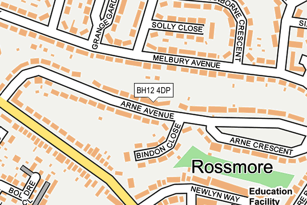 BH12 4DP map - OS OpenMap – Local (Ordnance Survey)