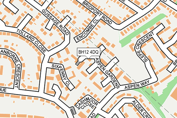 BH12 4DQ map - OS OpenMap – Local (Ordnance Survey)