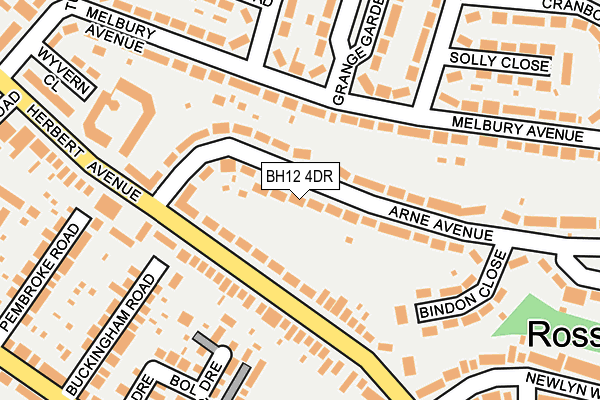 BH12 4DR map - OS OpenMap – Local (Ordnance Survey)