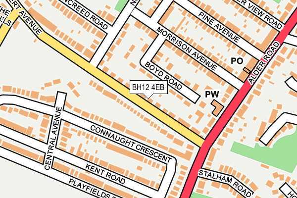 BH12 4EB map - OS OpenMap – Local (Ordnance Survey)