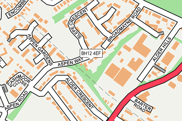 BH12 4EF map - OS OpenMap – Local (Ordnance Survey)