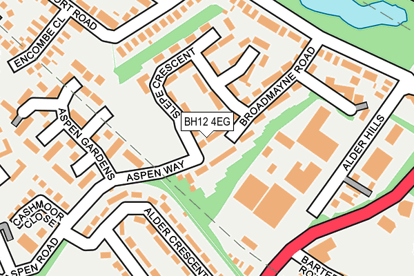 BH12 4EG map - OS OpenMap – Local (Ordnance Survey)
