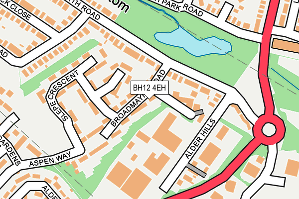 BH12 4EH map - OS OpenMap – Local (Ordnance Survey)