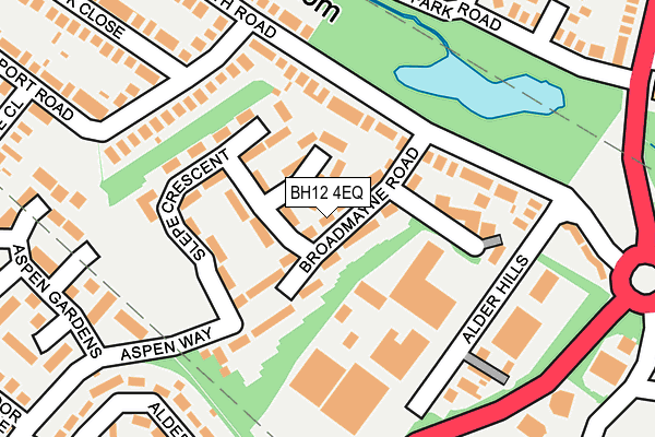 BH12 4EQ map - OS OpenMap – Local (Ordnance Survey)