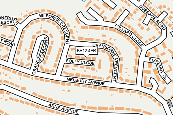 BH12 4ER map - OS OpenMap – Local (Ordnance Survey)