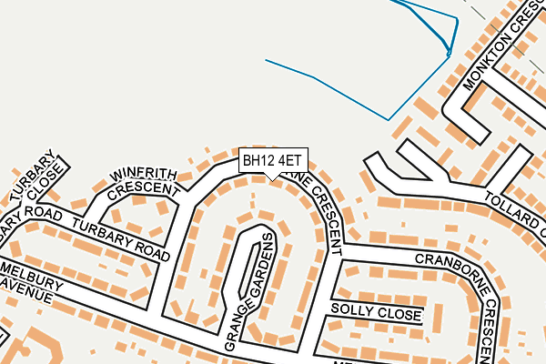 BH12 4ET map - OS OpenMap – Local (Ordnance Survey)