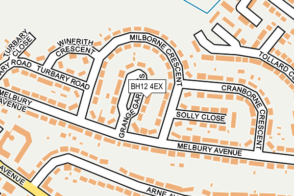 BH12 4EX map - OS OpenMap – Local (Ordnance Survey)