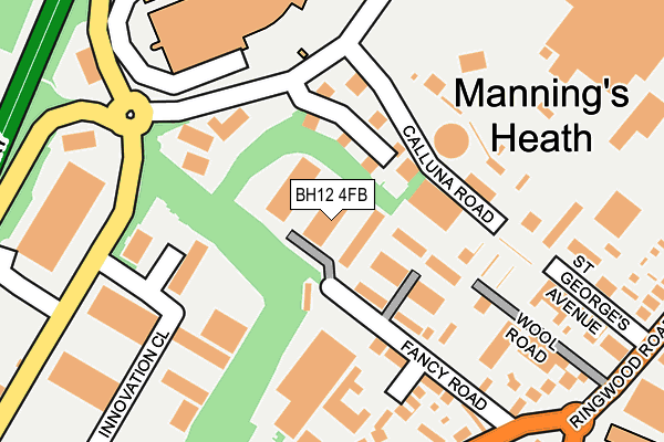 BH12 4FB map - OS OpenMap – Local (Ordnance Survey)