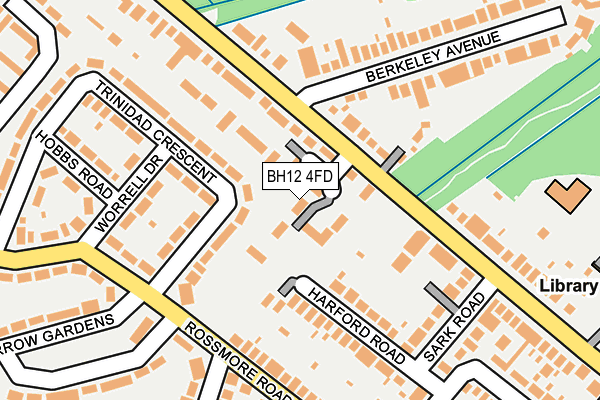 BH12 4FD map - OS OpenMap – Local (Ordnance Survey)