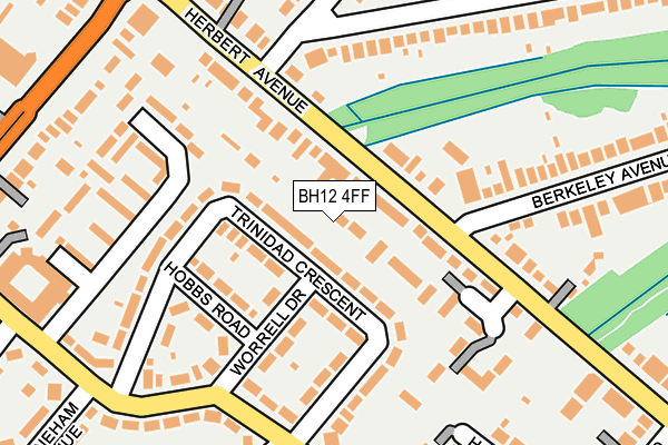 BH12 4FF map - OS OpenMap – Local (Ordnance Survey)