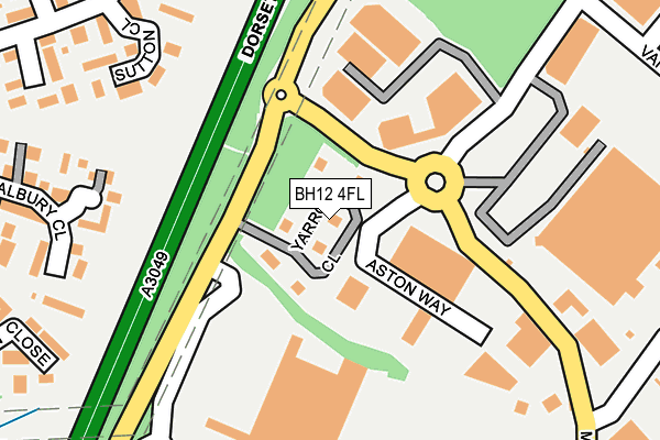 BH12 4FL map - OS OpenMap – Local (Ordnance Survey)
