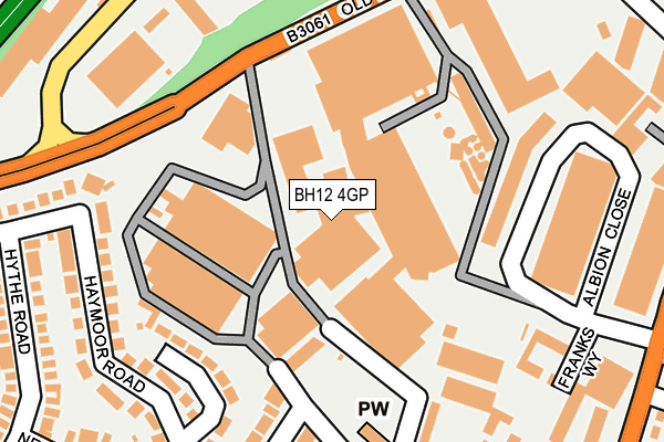 BH12 4GP map - OS OpenMap – Local (Ordnance Survey)