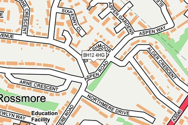 BH12 4HG map - OS OpenMap – Local (Ordnance Survey)